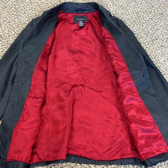 Vintage George Long Line Genuine Leather Jacket - Picture 3 of 7